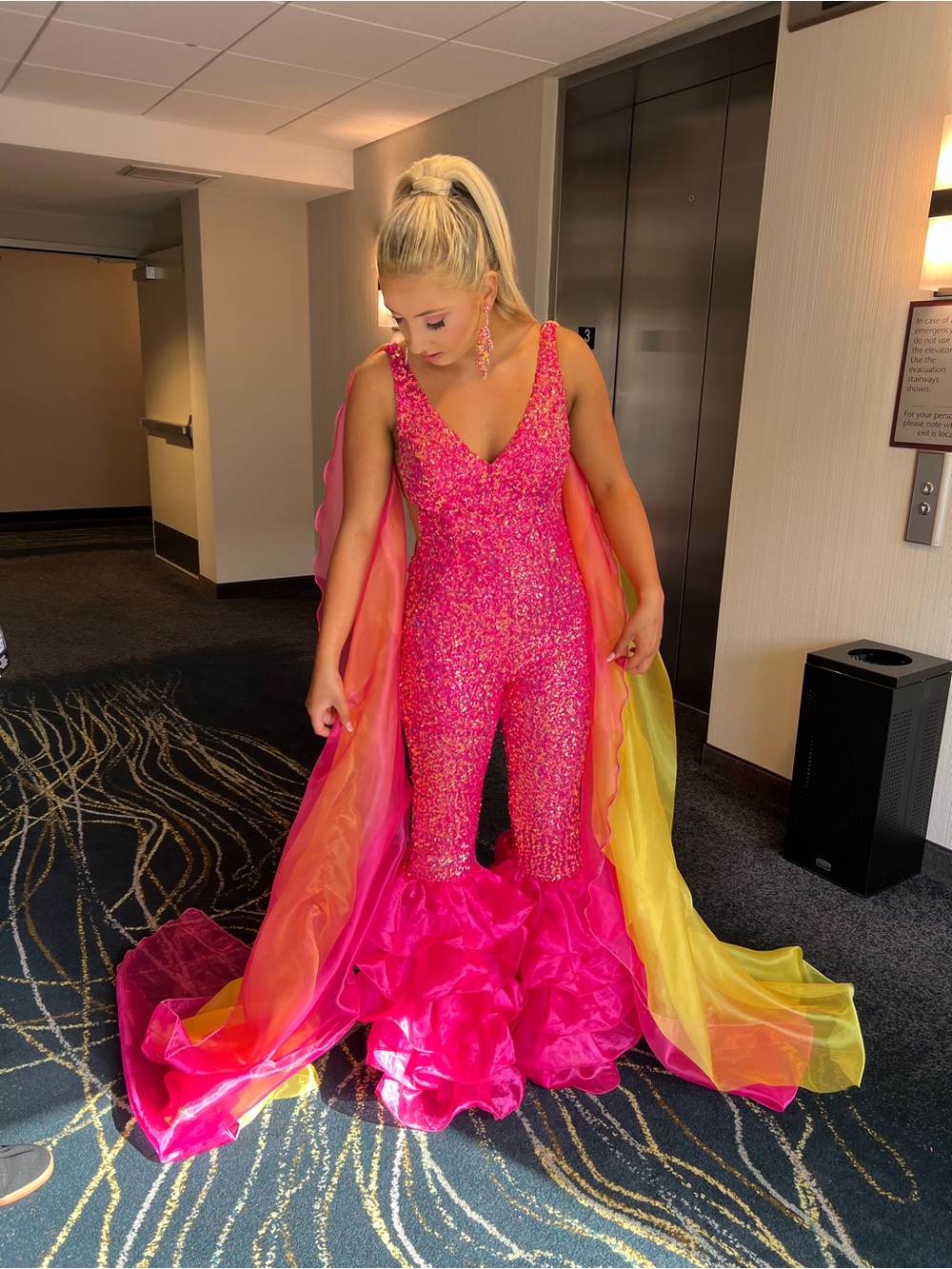 Jovani one of a kind Pageant fun fashion with custom capes.